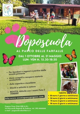 DOPOSCUOLA AL PARCO 2025/26 - PEGASO PONY CLUB SSD A RL